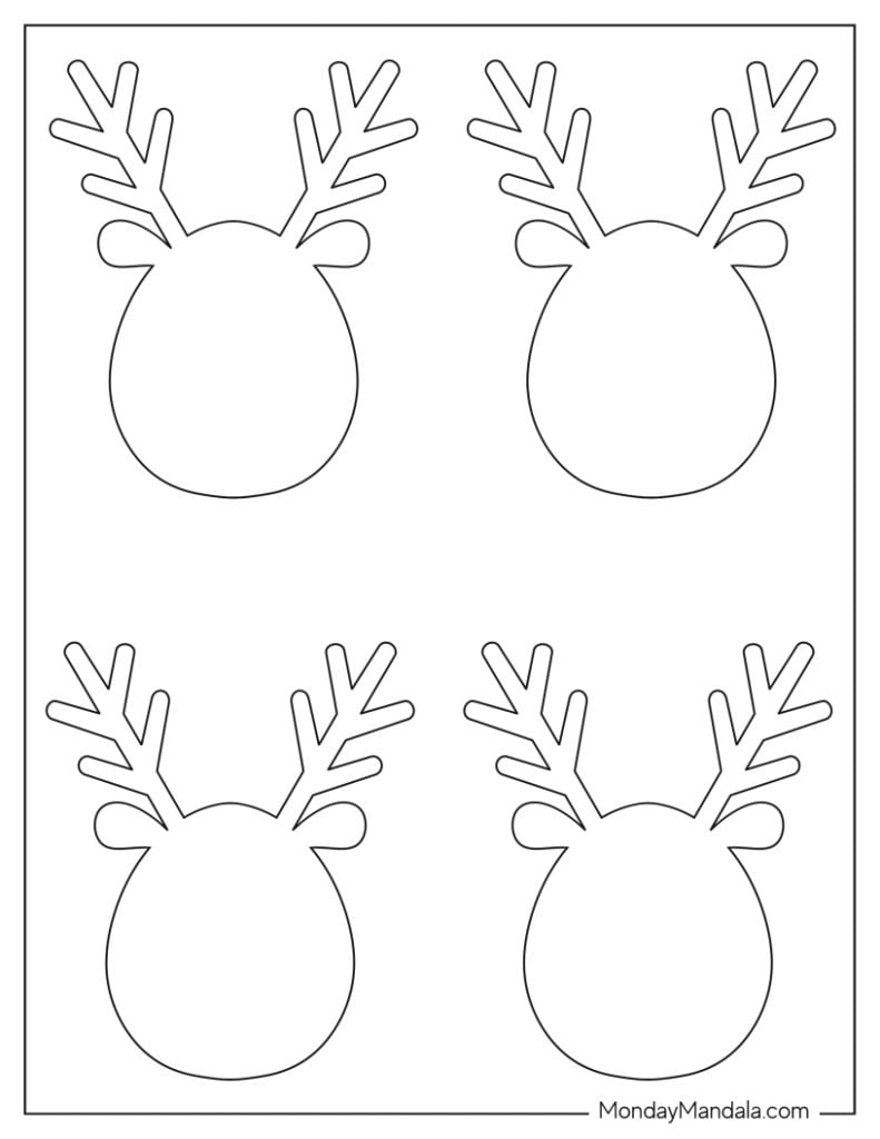 42 reindeer templates (free pdf printables)